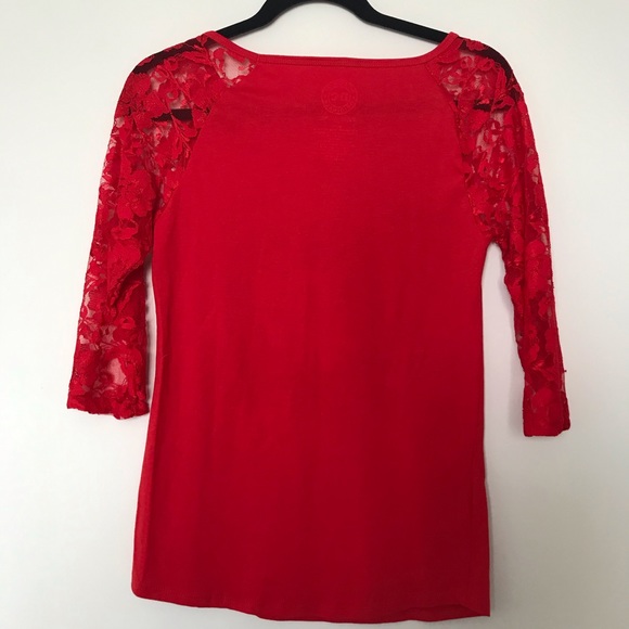 DC COMICS Wonder Woman Lace 3/4 Sleeves T-Shirt - Picture 2 of 3